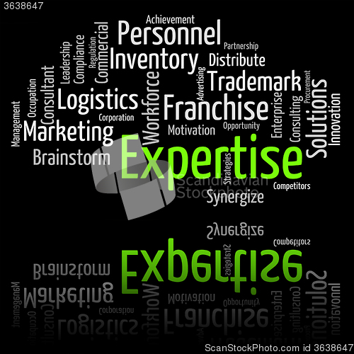 Image of Expertise Word Shows Educated Proficiency And Wordclouds