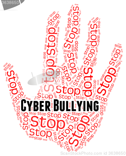 Image of Stop Cyber Bullying Means World Wide Web And Torment