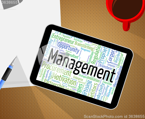 Image of Management Word Indicates Text Manager And Business