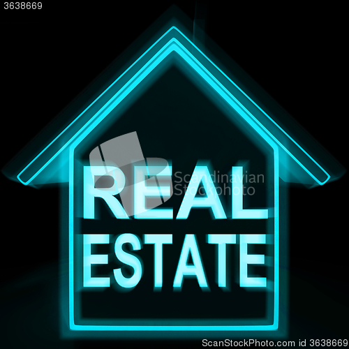 Image of Real Estate Home Shows Selling Property Land Or Buildings