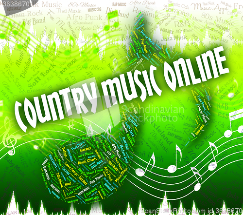 Image of Country Music Online Means Web Site And Audio
