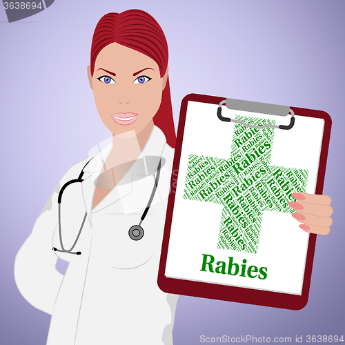 Image of Rabies Word Represents Poor Health And Ailments