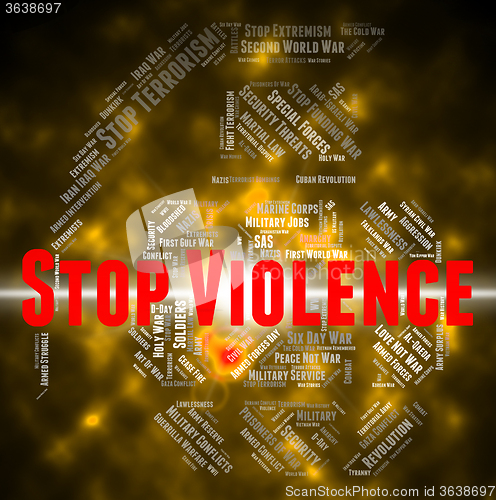 Image of Stop Violence Represents Brute Force And Brutality