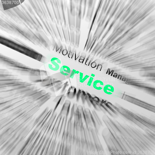 Image of Service Sphere Definition Displays Assistance Or Customer Suppor