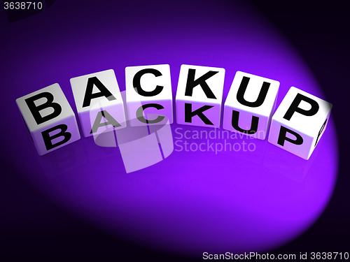 Image of Backup Dice Mean Store Restore or Transfer Documents or Files