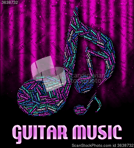 Image of Guitar Music Represents Sound Tracks And Acoustic