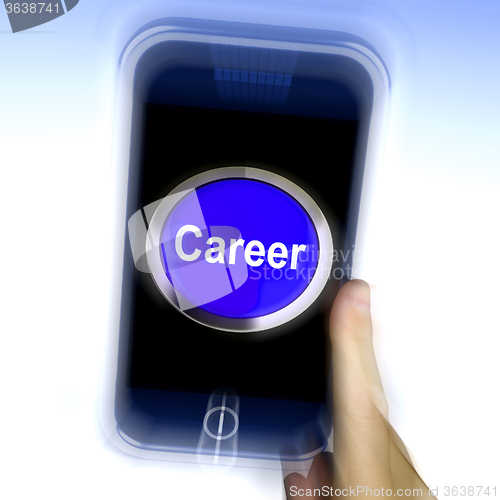 Image of Career On Mobile Phone Shows Professional Business Life