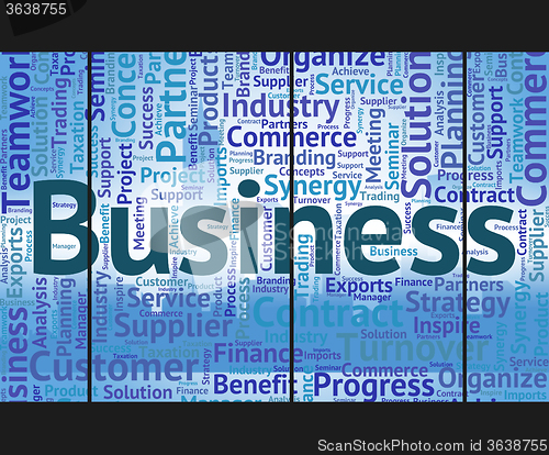 Image of Business Word Shows Commerce Words And Corporation