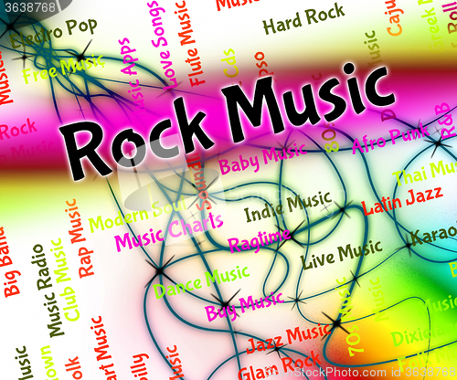 Image of Rock Music Shows Sound Track And Harmony