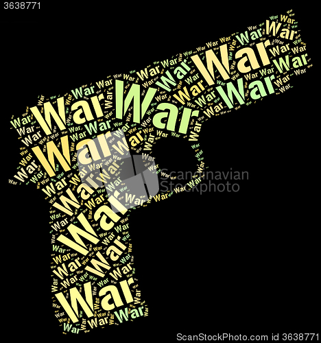 Image of War Words Indicates Fights Wordcloud And Battles