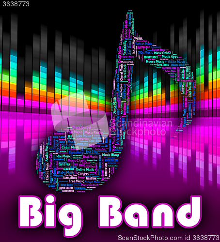 Image of Big Band Music Represents Sound Track And Audio