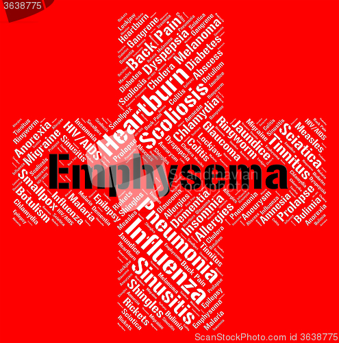 Image of Emphysema Word Indicates Ill Health And Afflictions