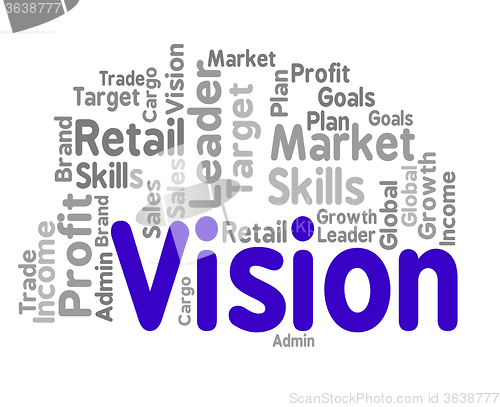 Image of Vision Word Represents Forecasting Missions And Goal