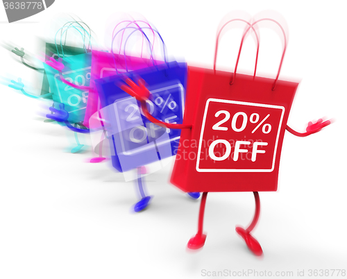 Image of Twenty Percent Off On Colored Bags Show Bargains