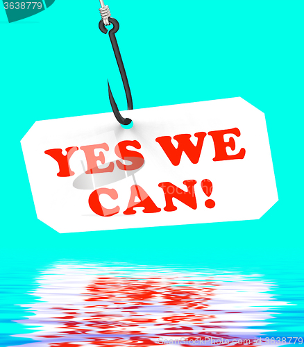 Image of Yes We Can! On Hook Displays Teamwork And Optimism