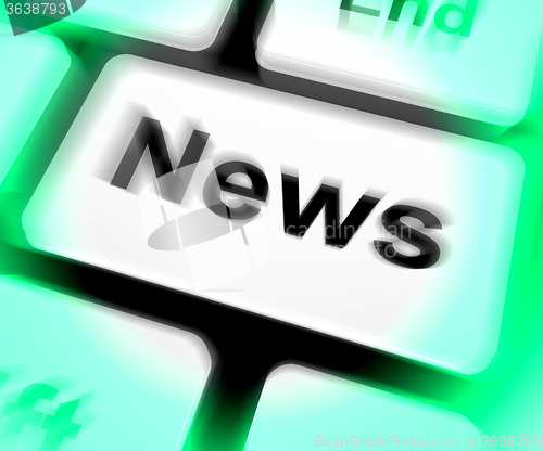 Image of News Keyboard Shows Newsletter Broadcast Online