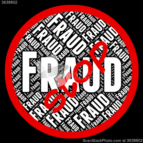 Image of Stop Fraud Represents Rip Off And Caution