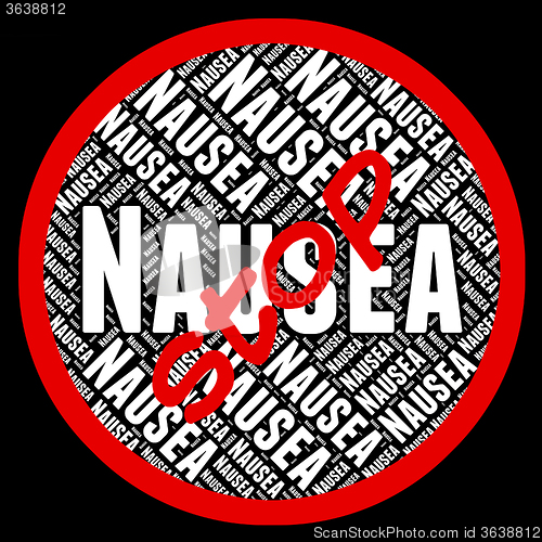 Image of Stop Nausea Indicates Travel Sickness And Gagging