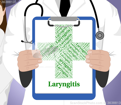 Image of Laryngitis Word Represents Poor Health And Afflictions