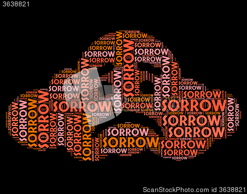 Image of Sorrow Word Represents Broken Hearted And Depressed