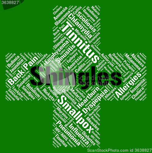Image of Shingles Word Means Herpes Zoster And Ailment