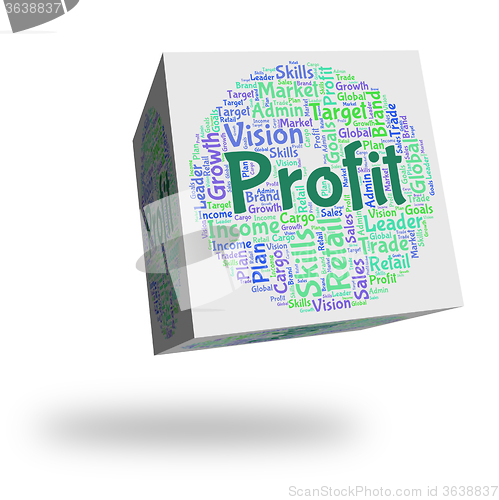 Image of Profit Word Represents Earn Growth And Wordclouds