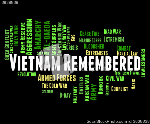 Image of Vietnam Remembered Indicates North Vietnamese Army And America