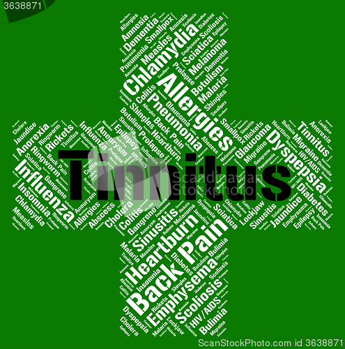 Image of Tinnitus Word Means Poor Health And Ailment