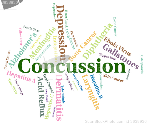 Image of Concussion Word Means Ill Health And Ailment