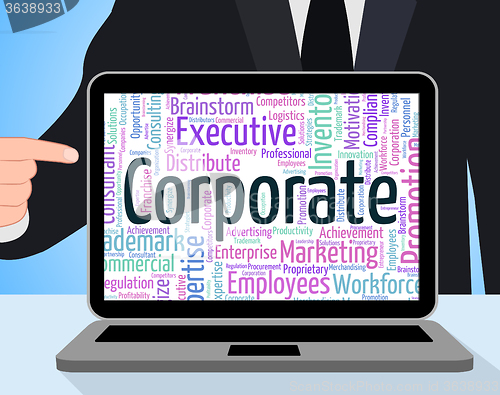 Image of Corporate Word Shows Corporation Businessmen And Wordcloud