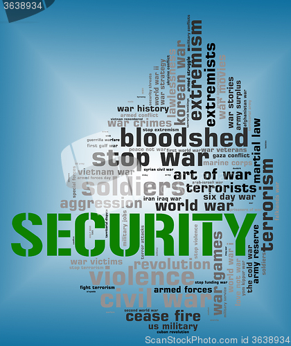 Image of Security Word Shows Encrypt Password And Wordcloud