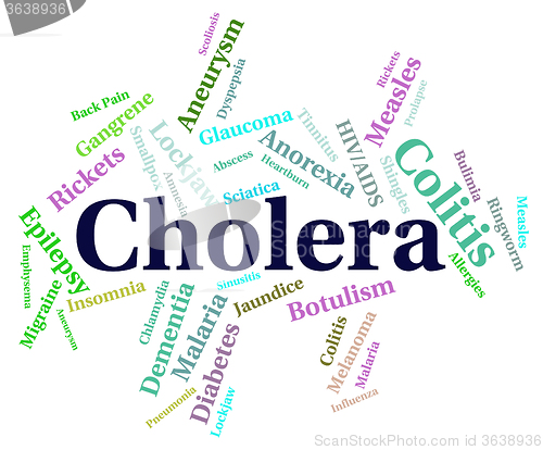 Image of Cholera Disease Represents Poor Health And Attack