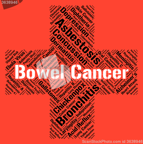 Image of Bowel Cancer Indicates Ill Health And Ailments