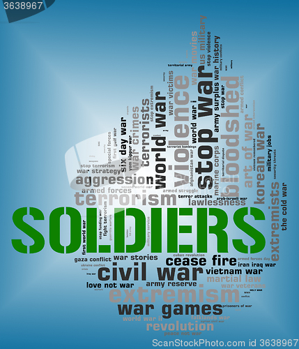 Image of Soldiers Word Means Comrade In Arms And Army