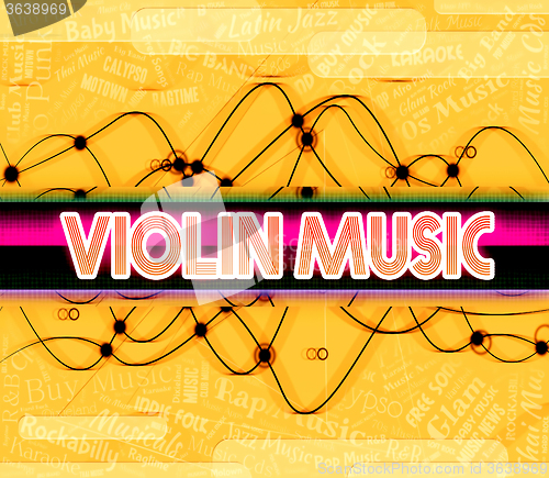 Image of Violin Music Shows Sound Tracks And Acoustic
