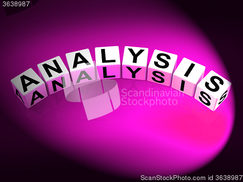 Image of Analysis Dice Represent Research Scrutiny Reasoning and Analytic