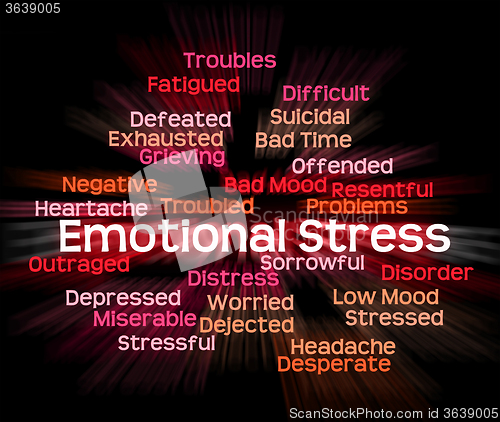 Image of Emotional Stress Shows Heart Rending And Emotions