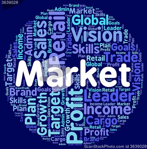 Image of Market Word Indicates Marketplace Fair And Text
