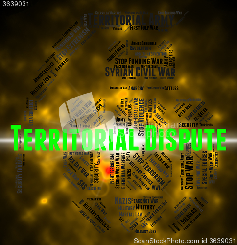 Image of Territorial Dispute Indicates Difference Of Opinion And Disputat