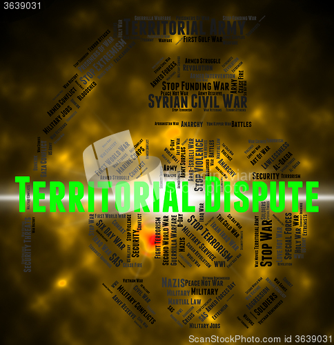 Image of Territorial Dispute Indicates Difference Of Opinion And Disputat