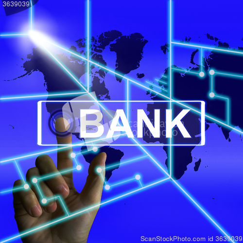 Image of Bank Screen Indicates Online and Internet Banking