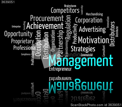 Image of Management Word Indicates Directors Wordcloud And Administration
