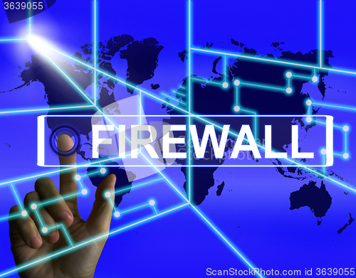 Image of Firewall Screen Refers to Internet Safety Security and Protectio