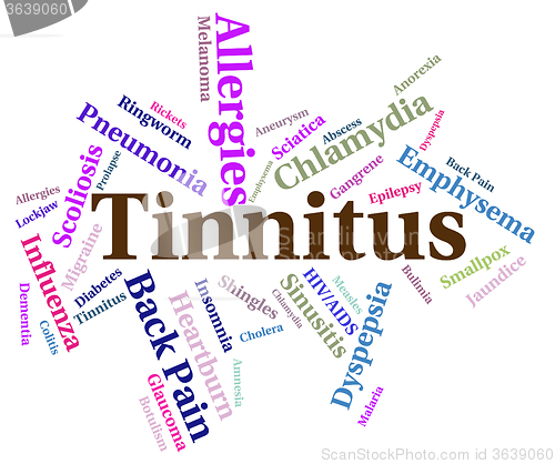 Image of Tinnitus Problem Shows Poor Health And Ailment