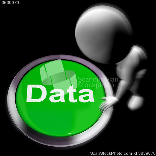 Image of Data Pressed Means Information Documents And Files