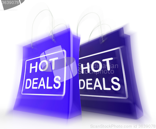 Image of Hot Deals Shopping Bags Show Shopping  Discounts and Bargains