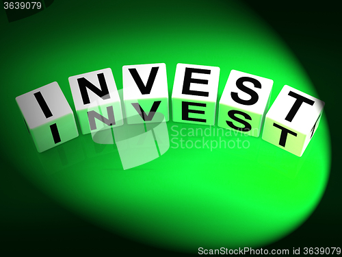 Image of Invest Dice Refer to Investing Loaning or Endowing