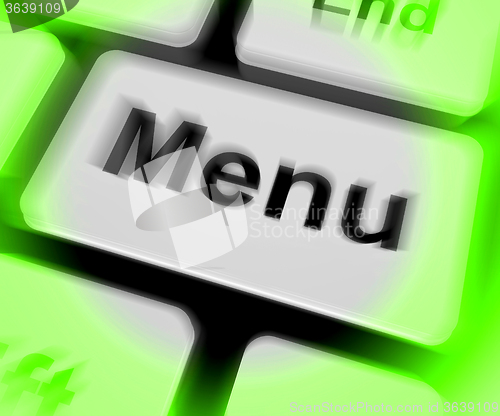 Image of Menu Keyboard Shows Ordering Food Menus Online