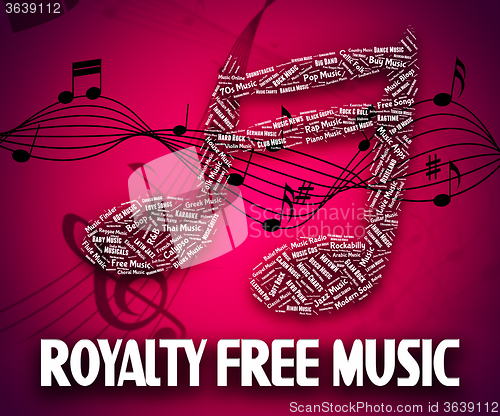 Image of Royalty Free Music Shows Sound Tracks And Rf