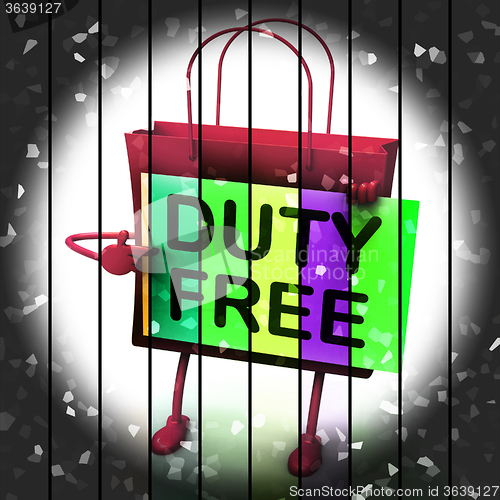 Image of Duty Free Shopping Bag Represents Tax Exempt Discounts